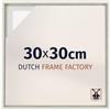 Dutch Frame Factory - Cornice a cassetta 30x30 cm White Wash - MDF | Cornice a cassetta per tele, Adatta per tele fino a 2 cm di spessore, Senza pannello posteriore né vetro, Made in Holland