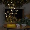 Bseical Luci di Natale da Interno LED, Lampada da Tavolo in Ferro, Luce Forma di Stella Luminose e Albero Natale, Decorazioni Natalizie Casa Scrivania Finestre, Lampada Notturna Luminosa Bianco Caldo (Stella)