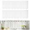 VQBKHO Tende semitrasparenti per finestre, cucina, soggiorno, 45 x 144 cm, colore bianco, 2 pezzi