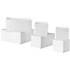 Ikea Skubb Set di scatole per riordinare calze, cinture e gioielli nel guardaroba o nelle cassettiere, 6 pezzi, colore: bianco