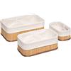 5 five simply smart Set Cesto X3 Bambù Naturale