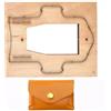 GORGECRAFT Modello di Taglio in Pelle Porta Carte in Acciaio al Carbonio Taglierina per Punzonatura Stampo per Goffratura Strumento per Fustellatura con Base in Legno Liscio per Progetti Artigianali