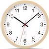 VIVILINEN - Orologio da parete radiocontrollato silenzioso senza Tic-Tac ⌀ 30 cm, design moderno per camera, cucina, soggiorno, cambio automatico dell'ora (Legno, 40 cm)
