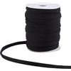 BENECREAT Cordoncino di ricambio nero da 50 m, in poliestere da 1 cm, cordoncino lavorato a maglia per pantaloni, pantaloni della tuta, scrub, giacche, pantaloncini con cappuccio
