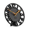 Jones Clocks® Ealing Orologio da scrivania | Mini orologio scheletro | Nero | Orologio contemporaneo a mensola indipendente con numeri ritagliati per mensole, tavolo, camino o comodino