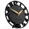 Newgate® Timewarp orologio da scrivania | Orologio scheletro rotondo | Nero | Stile design moderno per scrivania, tavolo, camino, mensola o comodino | Per cucina, soggiorno, ufficio