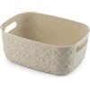 CURVER Softex - Cesto portaoggetti 4L, design elegante, leggero, impilabile e pratico, 100% riciclato, 26 x 19 x 11 cm, colore: bianco sporco