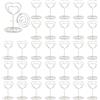 MisFun 30 Pezzi Segnaposto Matrimonio, Porta Foto, Titolari di Carta Numero di Tabella, Memo Clip, Portafoto Supporto, per Ristoranti, Foto, Riunioni di Feste, Matrimonio, Compleanno(Cuore Argento)