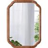 Sintosin Specchio vintage con cornice in legno 40 x 60 cm, specchio decorativo da parete rustico, specchio rettangolare per soggiorno, camera da letto, bagno, corridoio, orizzontale o verticale
