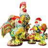 SICILIA BEDDA CAPACI Gallo in Ceramica di Caltagirone - 3 Misure Disponibili (1Unità) Colore e Decoro Casuale - Grande