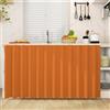 Odot Tenda per Mobile Sottolavello Cucina, Tende Corta Sotto Il Lavandino Cotone e Lino Tinta Unita Autoadesiva Fibbia in Nylon per Antipolvere Ombreggiatura (arancione,W 120cm H 80cm)
