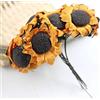 CHSYOO 150 Pezzi di Fiori di Carta Girasole Artificiali Giallo Scuro per la Decorazione di Feste, Matrimoni, scatole Regalo, Biglietti di Auguri o inviti,