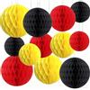 Capesaro 12 pezzi rosso nero giallo appeso Honeycomb Topolino decorazioni per feste di compleanno per bambini (6 8 10 blu arancione)