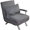 ITALFROM - Poltrona Letto Singolo, Divano Letto 1 Posto (65x69x82cm) Letto Singolo a Scomparsa, Divano Piccolo Salvaspazio, Telaio Solido in Acciaio con Imbottitura Comoda (Grigio)