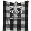 Generic Coperta Flanella Quadri Buffalo Regalo Nonno Festa dei Nonni 130x150cm