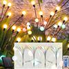 USMEI Luci Solari Esterno Firefly con Telecomando, 10 LED Lucciole Lampade Solari per Giardino Vialetto Scala Paesaggio, 2 Colori di Luce, 8 Modalità di Luce, IP65 Impermeabile (1 Trascina 4)