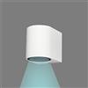 Partenopea® Applique lampada cubo da parete a muro gu10 max 10w led per interno esterno IP65 moderno faretto monoemissione (Tondo Bianco, Luce Fredda 6500K)