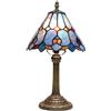 wecrejoni Lamp Tiffany Colorata in Vetro, Piccola Lampeggiante per Sala da Pranzo, Camera da Letto, Cucina, Decorazione Casa, Regalo per Festa o Aniversario, Lampada a Tavolo Rosso