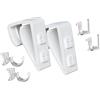 dekohaken24.de Supporto a morsetto/ganci per finestra/ganci decorativi incl. adattatore per aste per tende e aste per vitrage (4 pezzi)