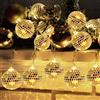 KATELUO Catena Luminosa a Sfera da Discoteca, 1.5m Luminose a LED di Natale Stringa di Luci da Discoteca, LED Catena Luminosa Natale, Disco Ball String Luci Discoteca, per Natalizie Matrimonio Festa