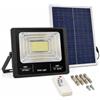 MOKEKA Faretto LED Solare Esterno con Pannello Solare (60, Watt) | Luce Bianca 6500KTelecomando con Timer 4H/8H, Energia Solare, Uso Esterno, Pannello Incluso