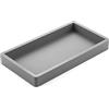Nybrax 1 Pezzi Vassoio Per Cosmetici, Silicone Rettangolare vassoio, Vassoio Per Cosmetici, Vassoio Da Bagno In Silicone, Per Vanità Vasca Da Bagno Lavello Della Cucina(Grigio, 20 x 10 x 2 cm)
