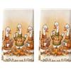 Generic Set di 2 strofinacci da cucina con oche, fantasiosi maglioni stagionali, zucche, autunnali, arancioni, asciugabili, riutilizzabili, per lavello della cucina, piano di lavoro, stufa, lavastoviglie, 40