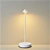 Tpczqj Lampada da tavolo ricaricabile senza fili, 6000 mAh, LED a batteria, lampada da tavolo touch a 3 colori, dimmerabile continuamente, portatile, impermeabile, per patio, ristorante, sala da