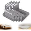 gexuamz Ferma Lenzuola Angoli, 4 Pezzi Ferma Materasso con Strisce Blocco, Clip di Fissaggio per Lenzuolo Non Slip, Rimovibile Supporto per Lenzuola per Tutte Le Dimensioni Biancheria da Letto (Grigio)