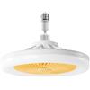 OKSANO Ventilatore da Soffitto Con Luce,OKSANOVentilatore Da Soffitto Con Telecomando,Ventilatore Silenzioso Soffitto,E27 Plafoniera LED A Dimmerabile,3velocità,Temporizzabile (Giallo)