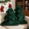 Lanpn Set di 2 Pezzi Cuscino Natalizio, Fiocco di neve Cuscino Albero di Natale Cuscini Decorativo Natalizio Cuscinis decorativo invernale per Divano Letto Decorazioni natalizia (Verde, 40,5x45,5cm)