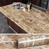 VEELIKE Pellicola Adesiva Effetto Marmo Carta Adesiva Marmorizzata Carta Da Parati Marrone Pellicola Autoadesiva Impermeabile Camera Da Letto Rivestimento Mobili Adesivo Muro Cucina Bagno 40cm x 300cm