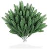 ASOPFYUM 50 rami di abete artificiali, 28 cm, decorazione natalizia, rami di pino, in plastica, per ghirlanda, corona dell'Avvento, albero di Natale, decorazione da tavolo, decorazioni invernali e progetti fai
