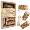 ScrapCooking - Kit 3 Rulli per Biscotti di Natale - 3 mini mattarelli in legno con disegni, stampo decorativo per biscotti e frollini - 3798