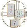 montemaggi Gold Wire PORTAFOTO Multiplo 3 Foto Cornice Tonda Filo Ferro Dorato
