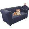 BXFUL Copridivano Chesterfield Elasticizzato 1 2 3 Posti, Fodere Copridivano con Braccioli per Il Soggiorno, 1 Pezzo Copridivani Universale, Copri Divani Antiscivolo per Animali (Grigio Scuro,2 Posti)
