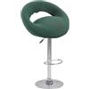 Generic Rotondo Copri Sgabelli Alto con Schienale Cavo 4/2/6 Pezzi, Girevoli Coprisgabello da Bar Lavabile, Elasticizzato Coprisedie Fodere per Sgabelli Rotondi da Bar(Matcha Green,2PCS)