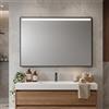 Kiamami Valentina - Specchio Bagno 100x70 con Telaio Nero e LED