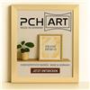 PCH[art] Cornice portafoto Premium 40 mm in MDF - Oro metallizzato in 70 x 140 cm - con vetro sintetico - Formato verticale e orizzontale - Montaggio a parete & Supporto da tavolo - Design moderno per
