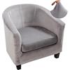Jaotto Copripoltrona 1 Posto Elasticizzato,Fodere Copripoltrona Universale con Cuscino Separato,Copripoltrona Chesterfield Velluto Lavabile Antiscivolo per Bancone Soggiorno Tullsta,Grigio