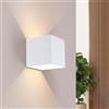 Ledvion - Lampada da Parete LED Ricaricabile USB con Sensore di Movimento, Bianca, Senza Fili, Luce Calda 2700K, 170 Lumen, Batteria 4400mAh, IP44, Applique LED da Parete per Interni
