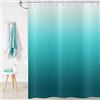 Hnmdmyi Tenda da doccia turchese 150x180, Aqua Oceano Astratto Teal Blu Ombre Moderna Tenda da Bagno Poliestere Impermeabile Tessuto Lavabile Tenda da Bagno per il Bagno con Ganci