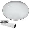 FinalCool Coperchio per Scarico Doccia Ø 115 mm, Coperchio per Piletta Doccia, Cromato, Adatto a Molti Scarico per Vasca da Bagno