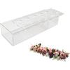 Skeadex Vaso per fiori in acrilico trasparente, rettangolare, in vetro, centrotavola, per fiori, composizioni floreali, ufficio, decorazione per matrimoni, feste di addio al nubilato (30 x 10 x 6,5 cm)