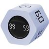 QUMOX F6 Timer Pomodoro Cubo, Viola | Basta ruotare il timer sul lato desiderato per avviare un conto alla rovescia preimpostato.