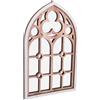 VALICLUD Specchio da Parete Gotico Piccolo ad Effetto Finestra Vintage 30x19 Cm con Cornice in Legno Anticato, Decorazione da Appendere per Soggiorno Camera da Letto e Ingresso