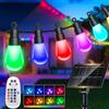 Light-Brightly Catena Luminosa Esterno Solari Natale - 17M Luci Solare LED RGB Cambio Colore Retro IP65 Impermeabile con Telecomando per Feste Festival Terrazza Giardino Balcone Matrimoni e Gazebo
