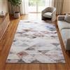 TAPISO Venezia Tappeto Soggiorno Pelo Corto Stampato Facile da Pulire Beige Grigio Geometrico Moderno Antiscivolo - Tappeto per Camera da Letto Sala da Pranzo Corridoio Oeko-Tex 120 x 170 cm