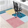 Tehocwiz Tappeto Sedia Ufficio, Tappeto Salvapavimento Antiscivolo, Tappeto Sedia Gaming, Tappetino per Sedia da Scrivania, Tappetino Protettivo per Pavimenti Duri, Tappeto per Sedia con Ruote 100 x 120 cm