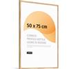 JUNOMI® Cornice portafoto di alta qualità, 50 x 75 cm, in vero legno di quercia, con vetro acrilico infrangibile